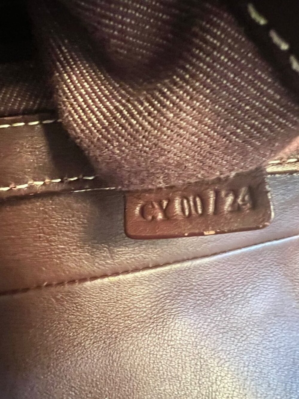 Celine Macadam Burgundy Denim Shoulder Bag - Picture 10 of 11